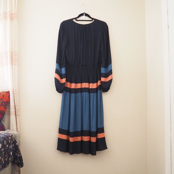 Anthropologie Current Air Aidy Colorblocked Midi Dress sz M - Picture 9 of 10